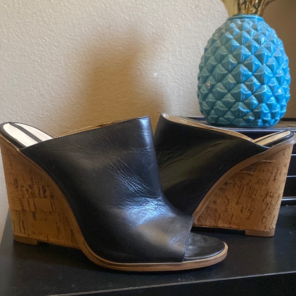 Cute black wedge heels